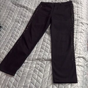 Black Pants with Studded Sides